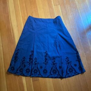 Le Chateau, A-line skirt with velvet floral motif